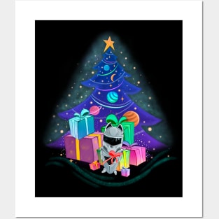 Christmas Tree space Posters and Art